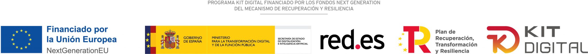Logos institucionales Kit Digital — Financiado por la Unión Europea NextGenerationEU